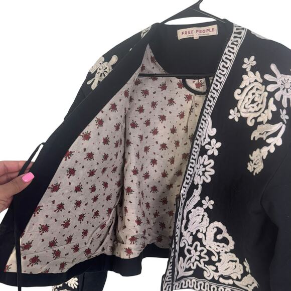 Free People Bali Mabel Jacket Large Cottahecore Boho Cowgirl Flounce Sleeve - Picture 7 of 11